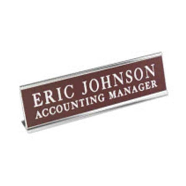 Custom Desk Sign Metal Ea