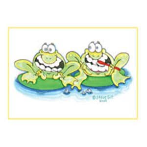 Imprinted Recall Cards 2 Frogs on Lily Pad 4 in x 6 in 250/Pk