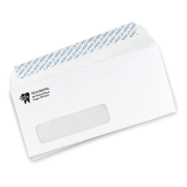 Business Envelopes #10 1 Window Peel N Seal White With Logo 500/Bx