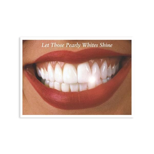 Imprinted Recall Cards Pearly Whites 4 in x 6 in 250/Pk
