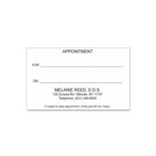 Imprinted Appointment Card 1-Color 500/BX
