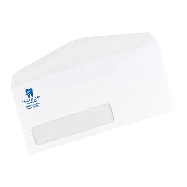 Business Envelopes #9 1 Window Imprinted White With Logo 500/Bx