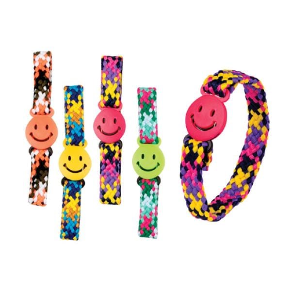 Buckle Bracelets Smile Face Assorted Colors 7.5 in 72/Bg