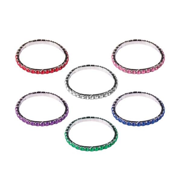Tennis Bracelets Diamond Assorted Colors 36/Pk