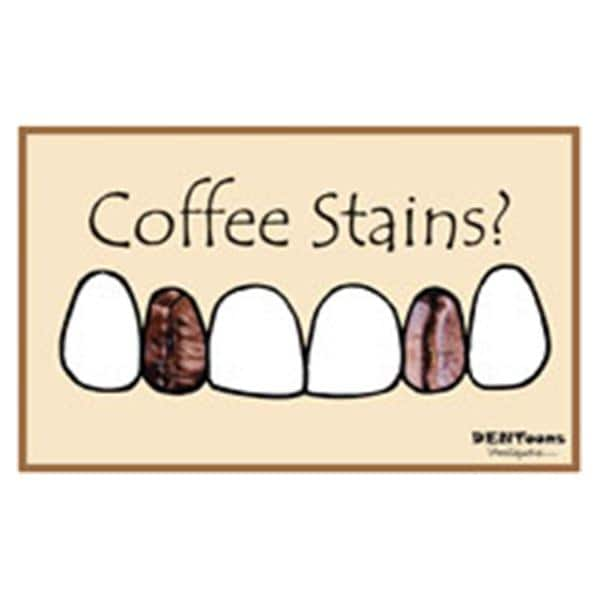 Imprinted Recall Cards Dentoon Coffee Stain 4 in x 6 in 250/Pk