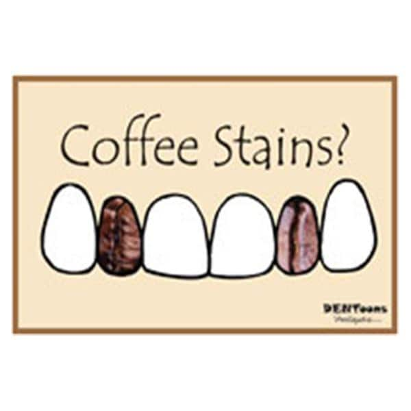 Imprinted Recall Cards Dentoon Coffee Stain 4 in x 6 in 250/Pk