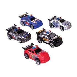 Toy Pull Back Cars Police Assorted Colors Plastic 24/Pk