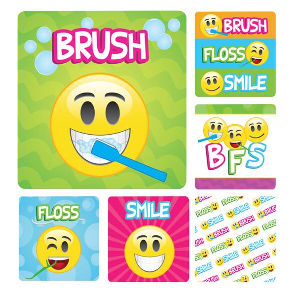 Stickers Emoji Assorted 100/Rl