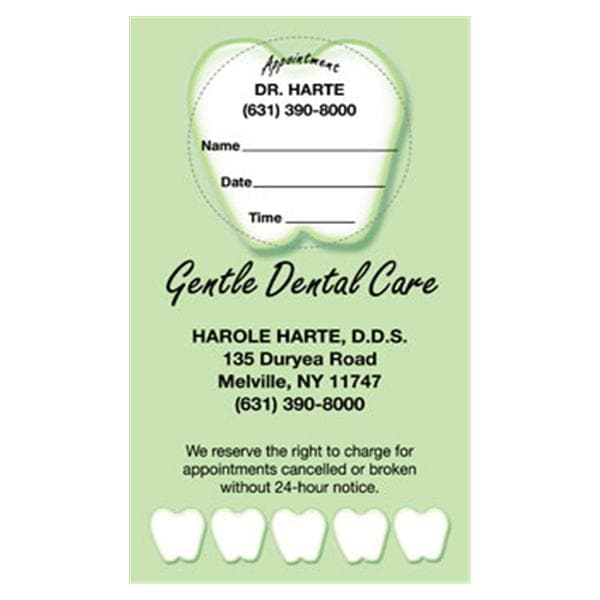 Peel N Stick Appointment Card Gentle Green 500/Bx