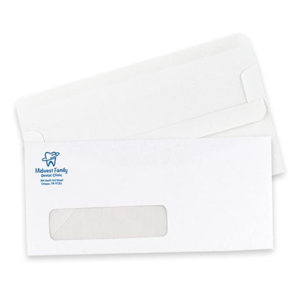 Business Envelopes #10 1 Window Flip N Seal White With Logo 500/Bx