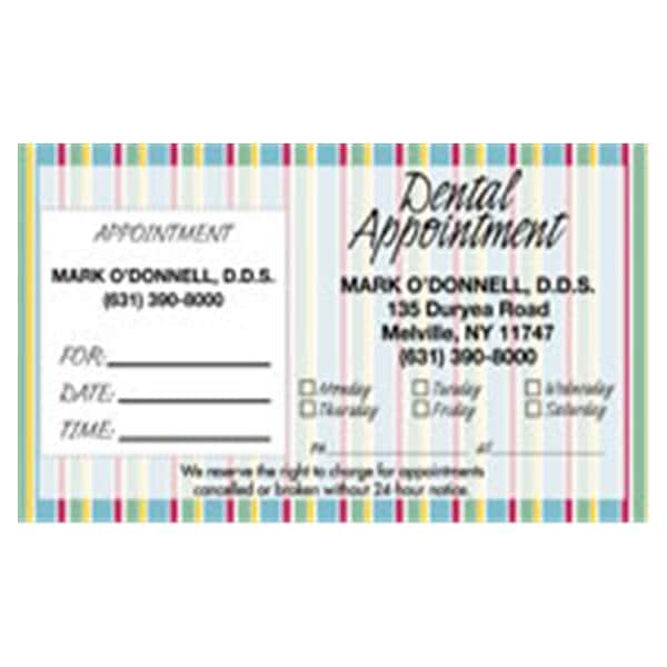 Peel N Stick Appointment Card Small Stripes 500/Bx