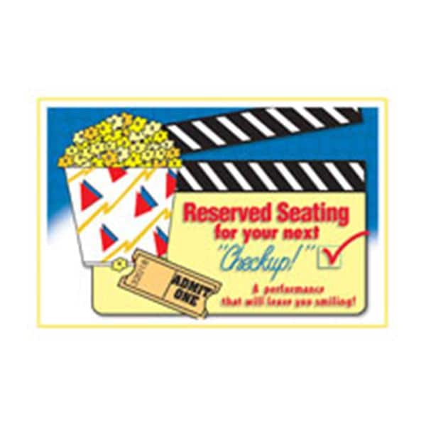 Imprinted Recall Cards Movie Seating 4 in x 6 in 250/Pk
