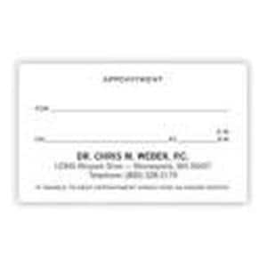 Imprinted Appointment Card 1-Color 500/Bx