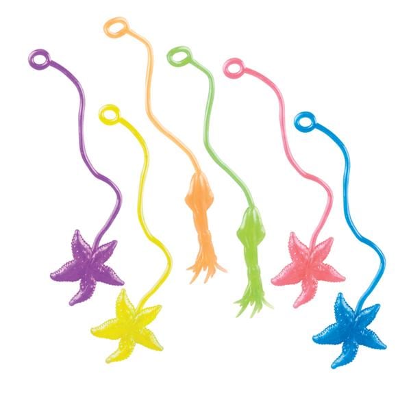 Toy Sticky Sea Animals Assorted Colors 72/Pk