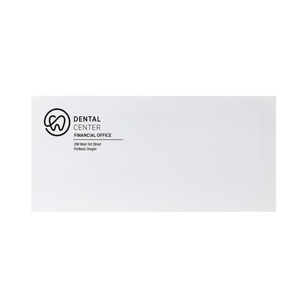Business Envelopes #10 Gummed Flap White With Logo 500/Bx