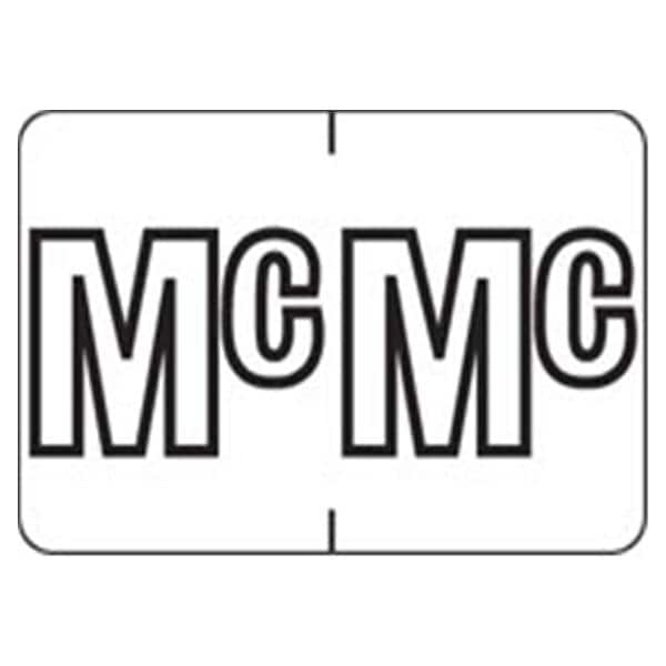 Sycom "Mc" End-Tab Labels 1"x1.5" 500/Rl