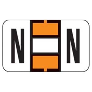 Jeter Compatible "N" Labels Orange 500/Rl