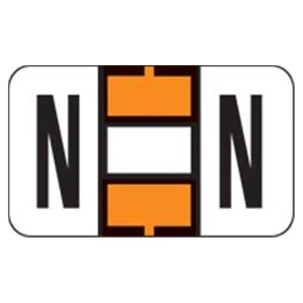 Jeter Compatible "N" Labels Orange 500/Rl