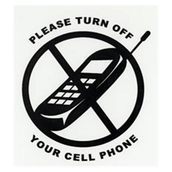 Formatted Wall Sign Turn Off Cell Phone Plastic Ea