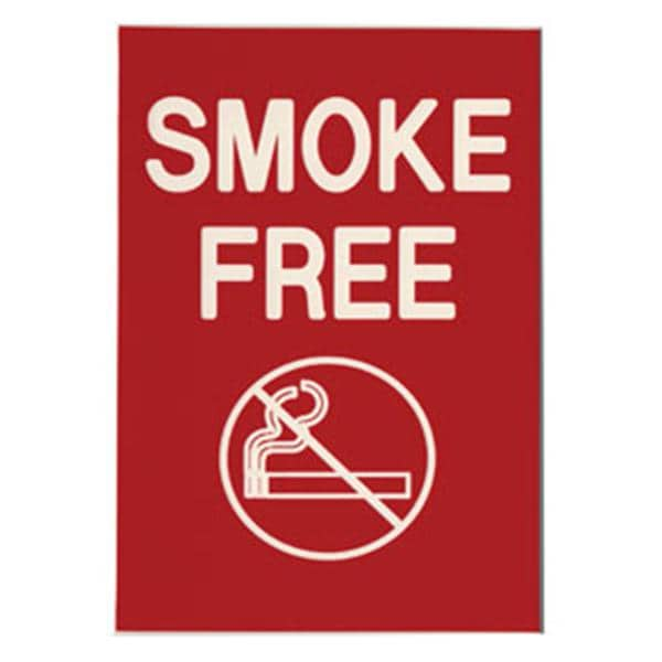 Formatted Wall Sign Smoke Free Plastic Ea