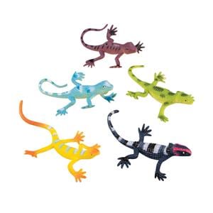 Toy Painted Lizards Assorted Colors 3 in 144/Pk