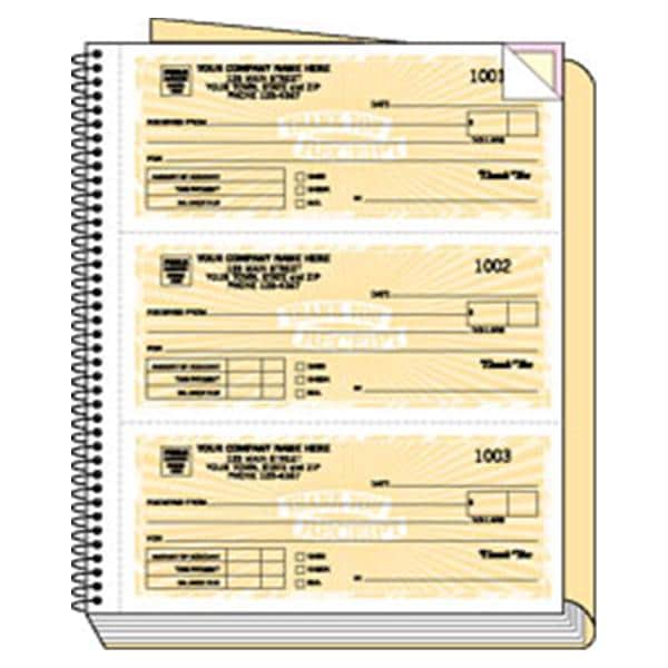 Classic Collection Receipt Book Imprinted 3-Part 4Pads/Pk