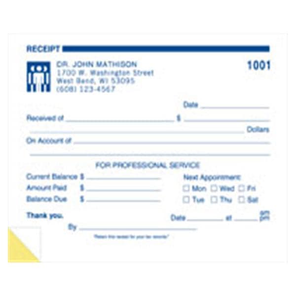 Receipts Imprinted 2-Part 500/Pk