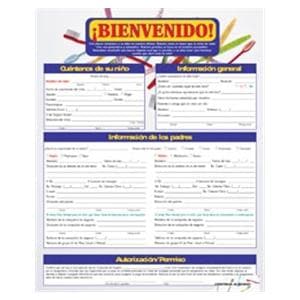 Registration Forms Toothbrushes 2-Sided Spanish 8.5 in x 11 in Child 100/Pk