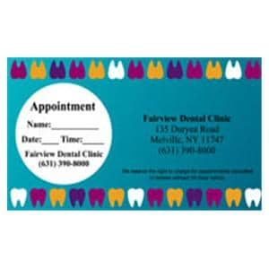 Peel N Stick Appointment Card Teal 500/Bx