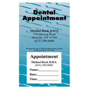 Peel N Stick Appointment Card Teal Waves 500/Bx