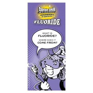 Captain Smile & Friends Brochure Fluoride 4 Panels English 50/Pk