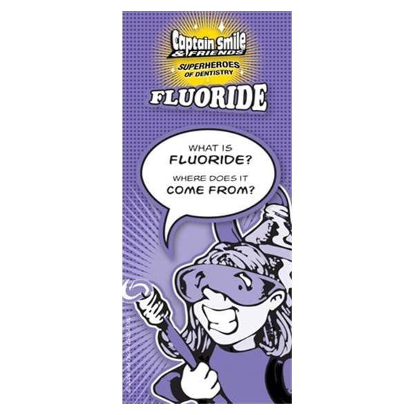 Captain Smile & Friends Brochure Fluoride 4 Panels English 50/Pk