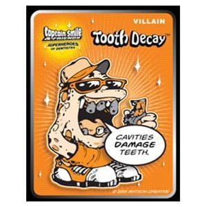 Captain Smile & Friends Trading Cards Tooth Decay English 50/Pk