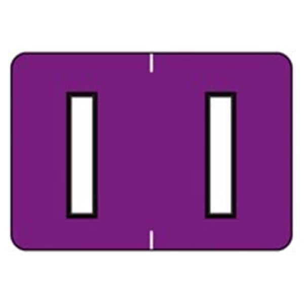 Colwell Jewel Tone "I" Purple Labels 1.5"x1" 500/Rl