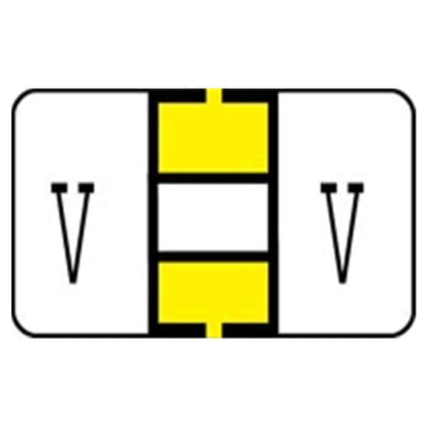 Jeter Compatible "V" Labels Yellow 500/Rl 500/Rl