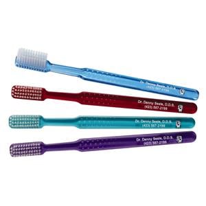 Acclean Imprinted Toothbrush Adult 47 Tuft Full Assorted 144/Pk