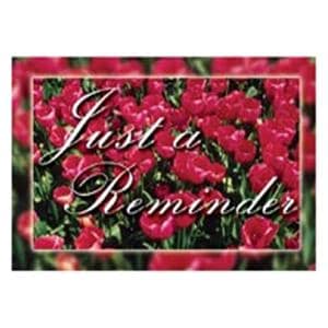 Imprinted Recall Cards Red Flower 4 in x 6 in 250/Pk