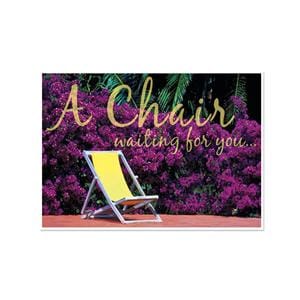 Imprinted Recall Cards Chair Waiting 4 in x 6 in 250/Pk