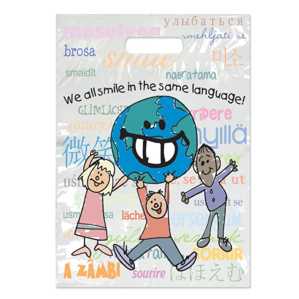 Full Color Bags We All Smile 9 in x 13 in 250/Pk