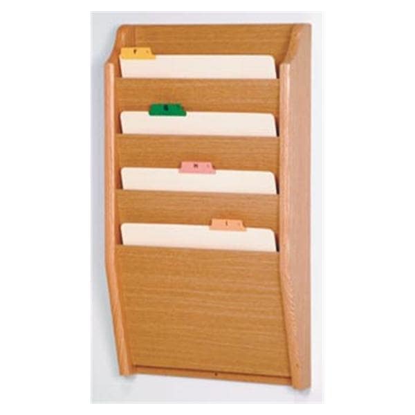 Chart Holder 4-Pocket Lt Oak 14x24x3.75 Ea Ea