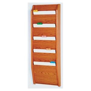 Chart Holder 5-Pocket Med Oak14x36x3.75 Ea