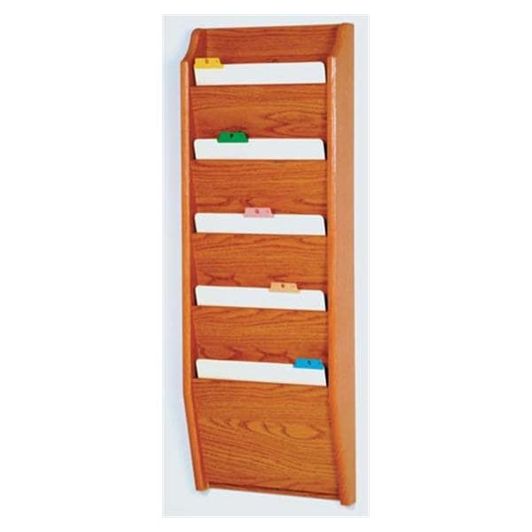 Chart Holder 5-Pocket Med Oak14x36x3.75 Ea