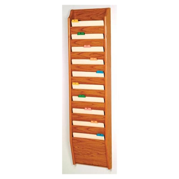 Chart Holder 10-Pocket Med Oak 14x48x3.75 Ea Ea