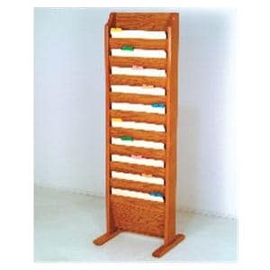 Chart Holder 10-Pocket MedOak Standing Ea Ea