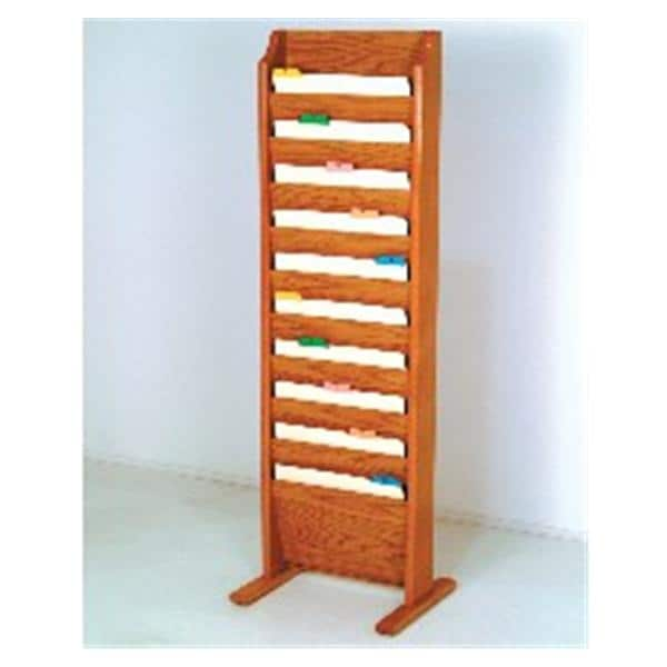 Chart Holder 10-Pocket MedOak Standing Ea Ea