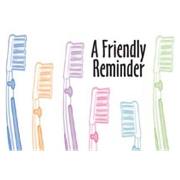 Imprinted Recall Cards Friendly Reminder Brushes 4 in x 6 in 250/Pk