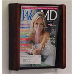 Stance Wall Magazine Display 1 Pocket Mahogany 11 3/8 in x 11 in x 3 in Ea