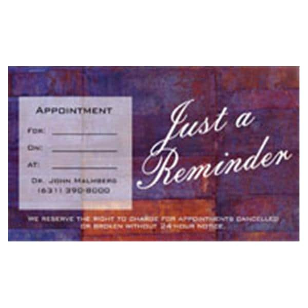 Peel N Stick Appointment Card Blue & Red 500/Bx