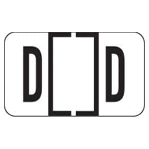 Jeter Compatible "D" Labels White 500/Rl