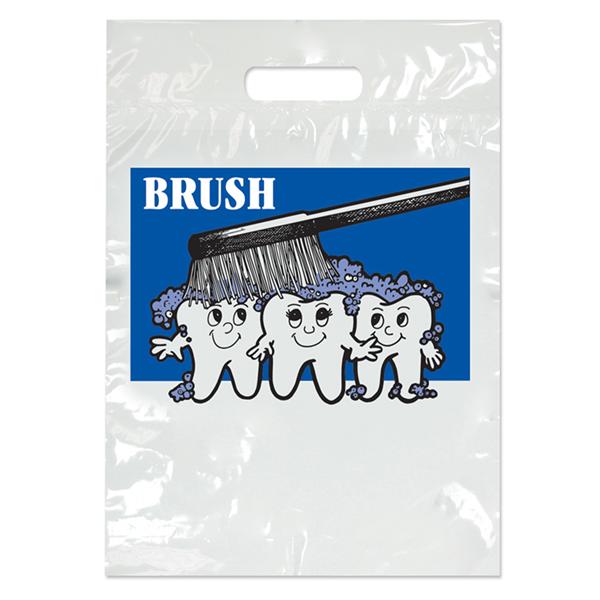 2-Color Bags Brush on Teeth White 9 in x 13 in 100/Pk